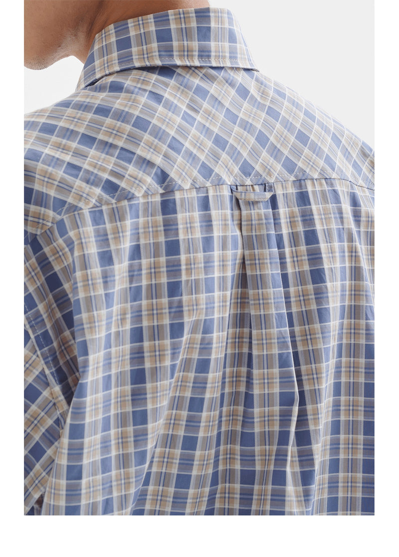 BUTTBILL 宽松版型格纹衬衫 B2220