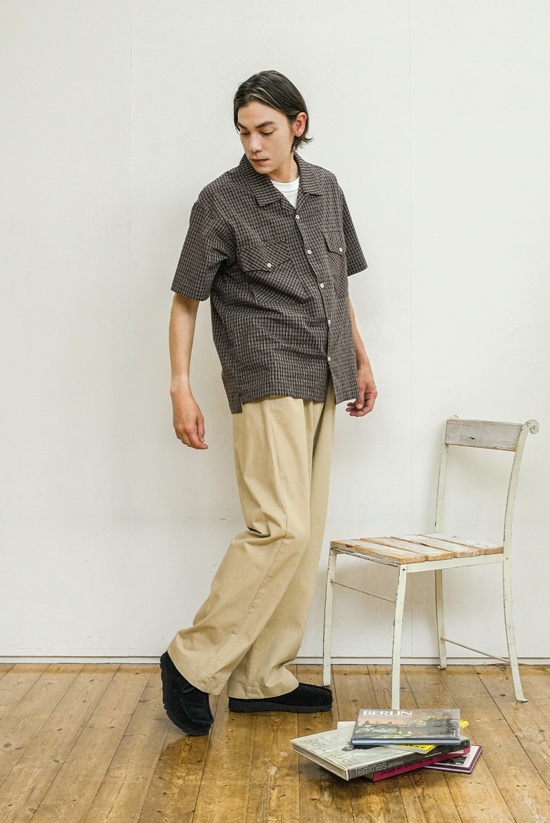 [Delivery within 1 week] BUTTBILL double pocket check shirt B4064
