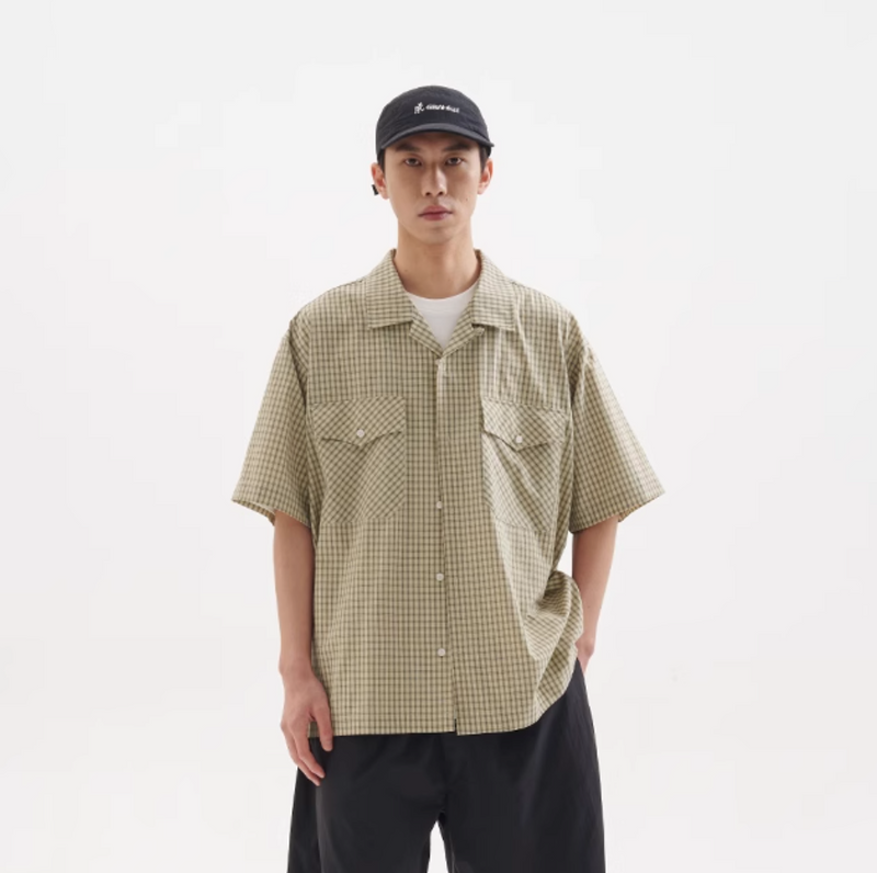 [Delivery within 1 week] BUTTBILL double pocket check shirt B4064