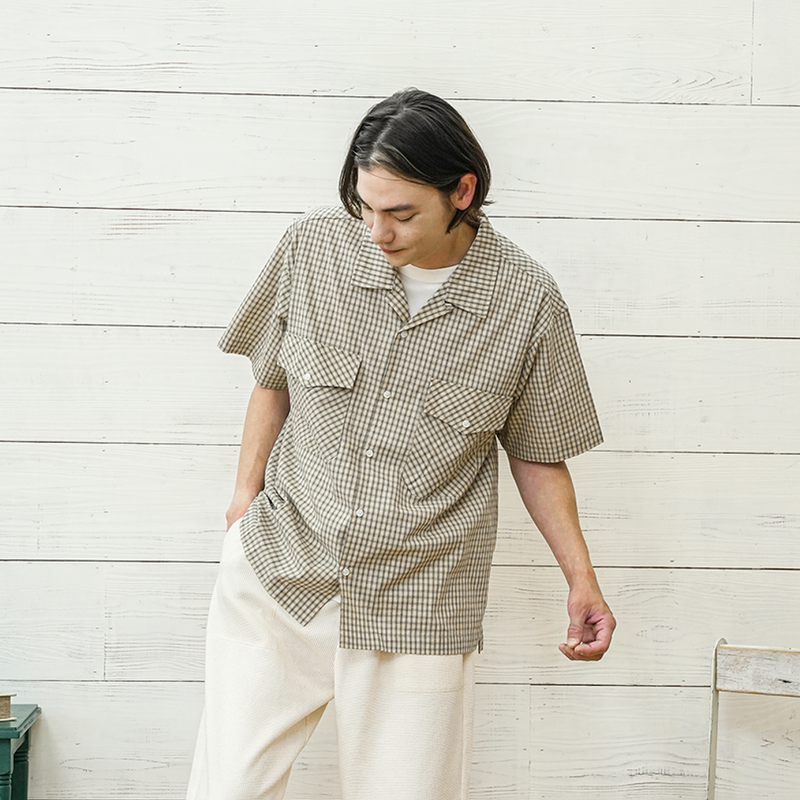 [Delivery within 1 week] BUTTBILL double pocket check shirt B4064