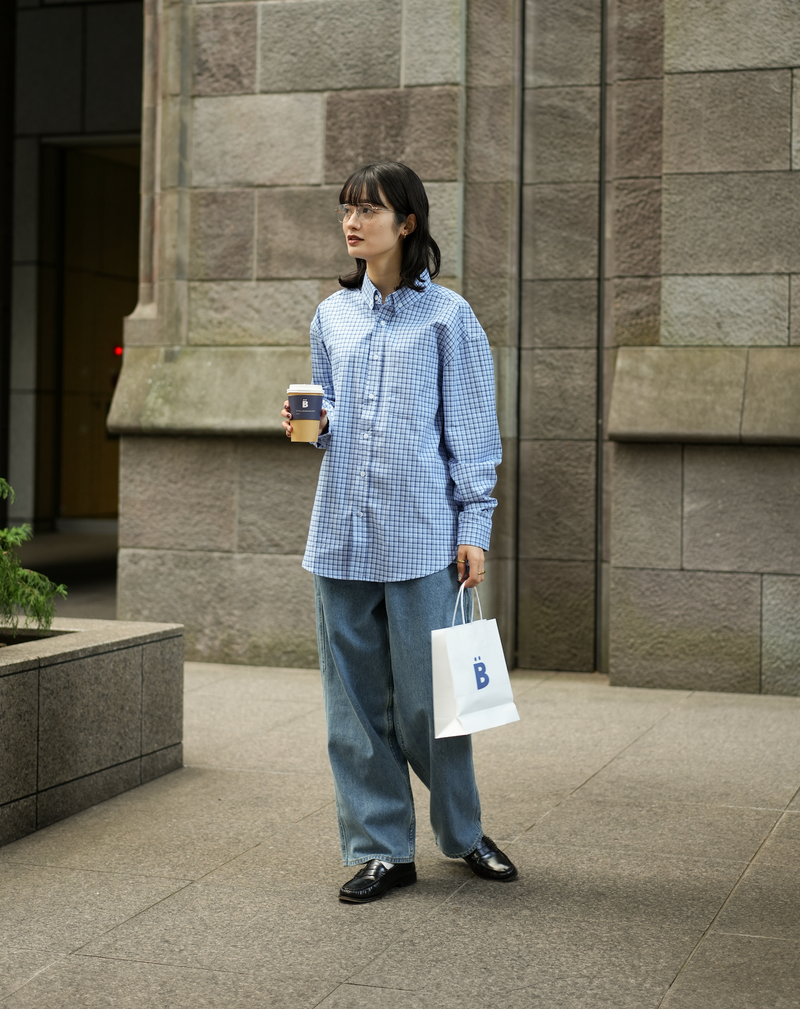 【1週間以内にお届け】COTTON CHECK SHIRTS B4997