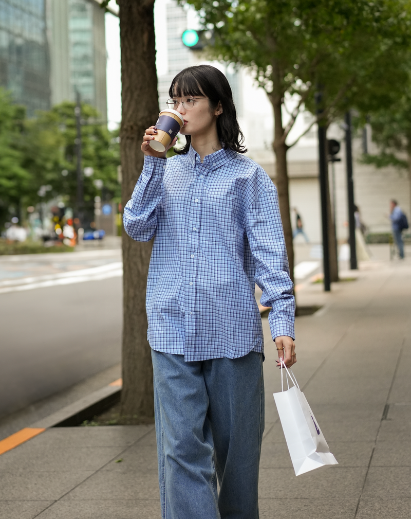 【1週間以内にお届け】COTTON CHECK SHIRTS B4997