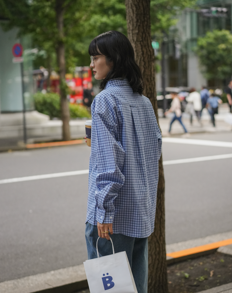 【1週間以内にお届け】COTTON CHECK SHIRTS B4997