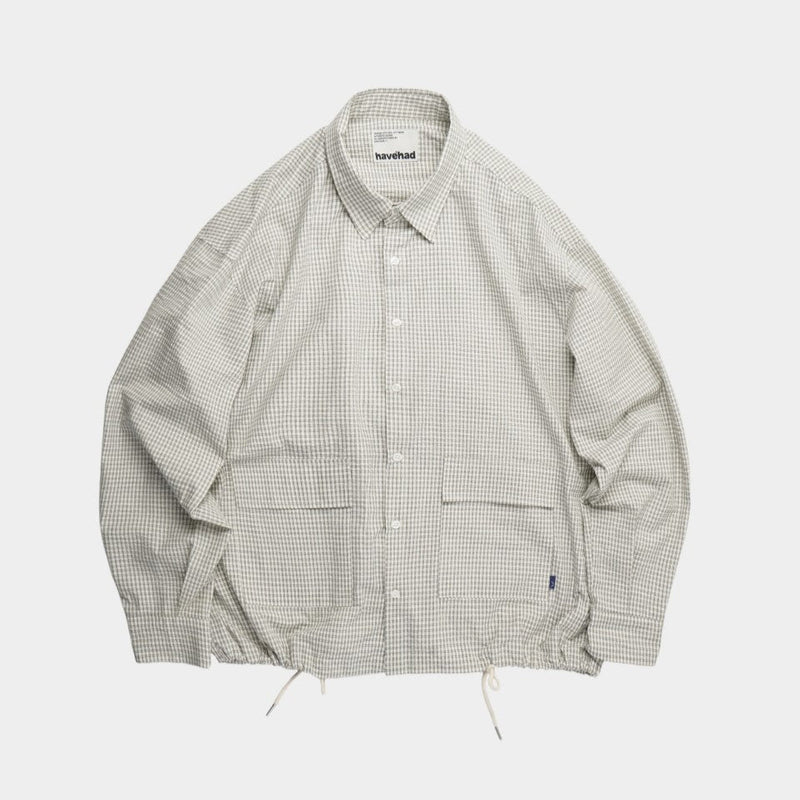 [Delivery in late June] HAVEHAD Check Drawstring Shirt B4249 