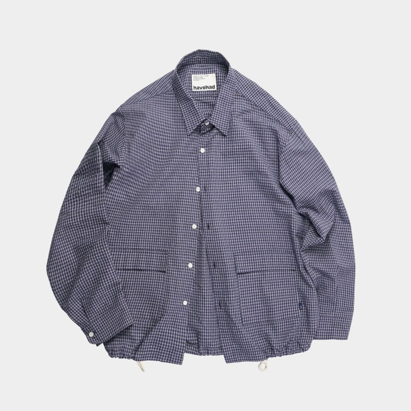 [Delivery in late June] HAVEHAD Check Drawstring Shirt B4249 