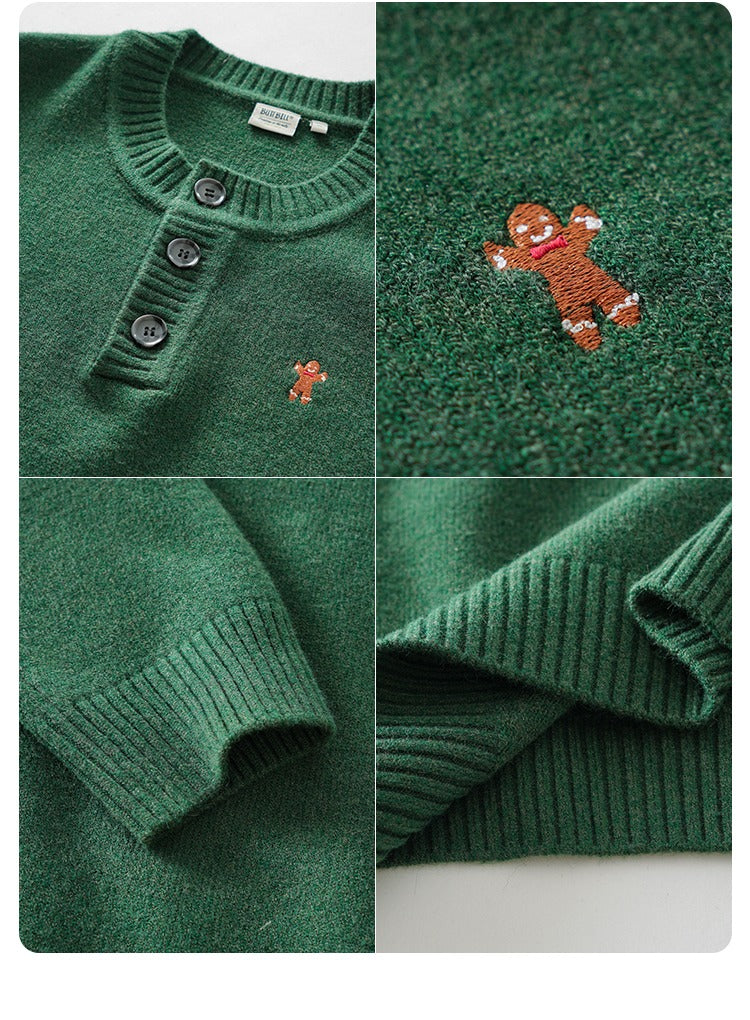 BUTTBILL Henley neck sweater B3595