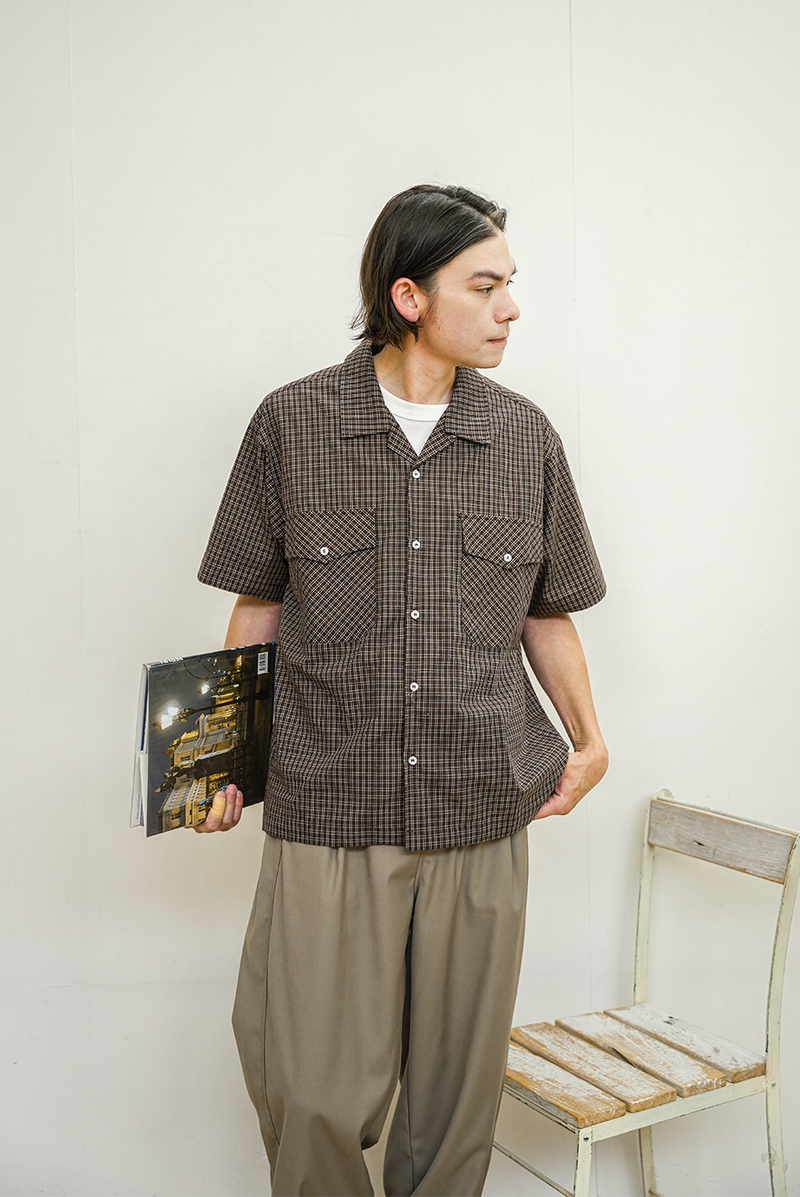 [Delivery within 1 week] BUTTBILL double pocket check shirt B4064