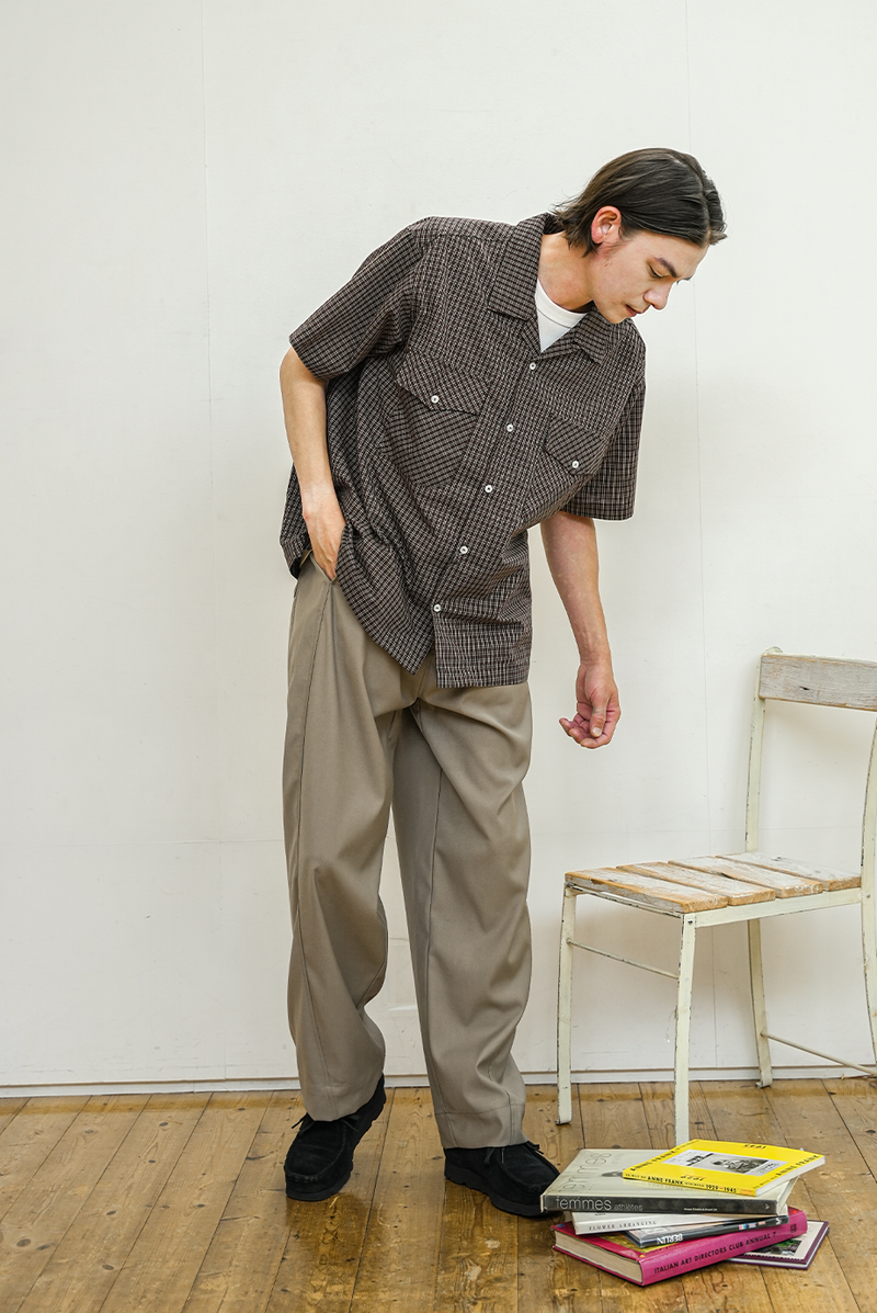 [Delivery within 1 week] BUTTBILL double pocket check shirt B4064