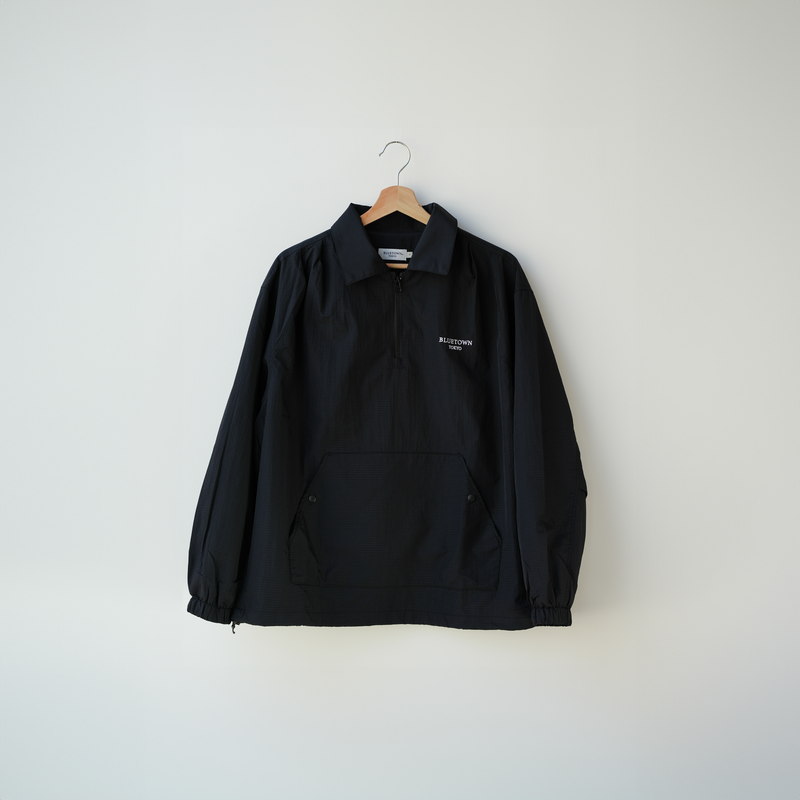 【10日以内にお届け】BLUETOWN Half zip silhouette jacket B4002
