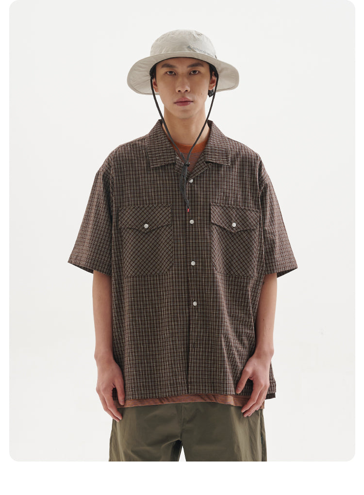 [Delivery within 1 week] BUTTBILL double pocket check shirt B4064