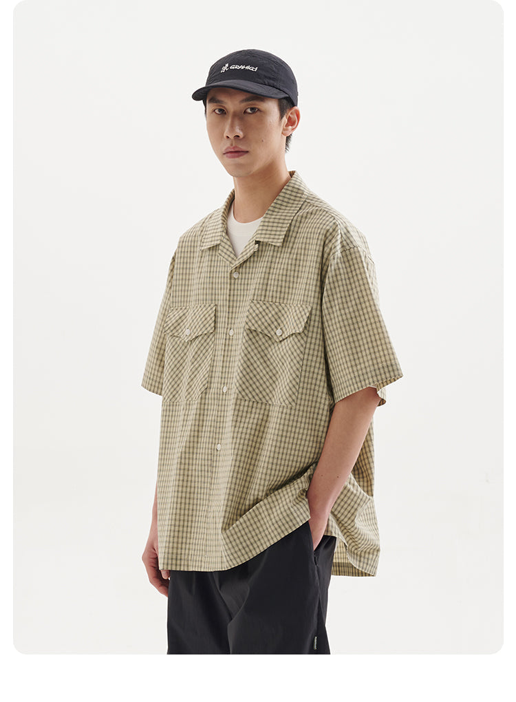 [Delivery within 1 week] BUTTBILL double pocket check shirt B4064