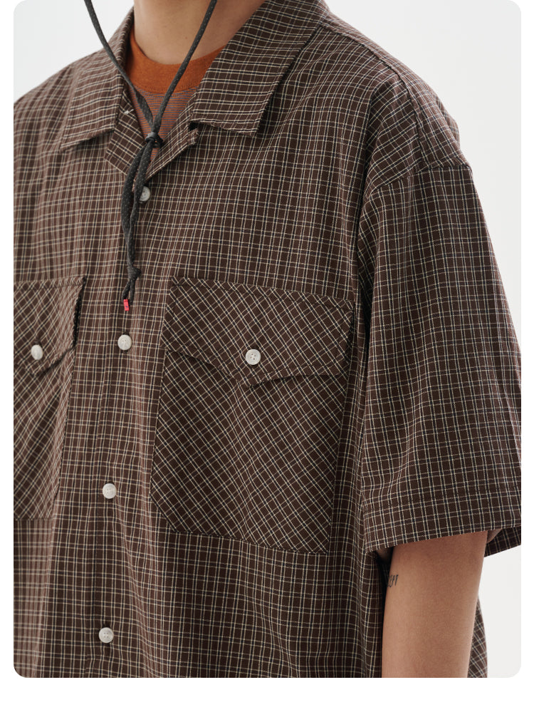 [Delivery within 1 week] BUTTBILL double pocket check shirt B4064