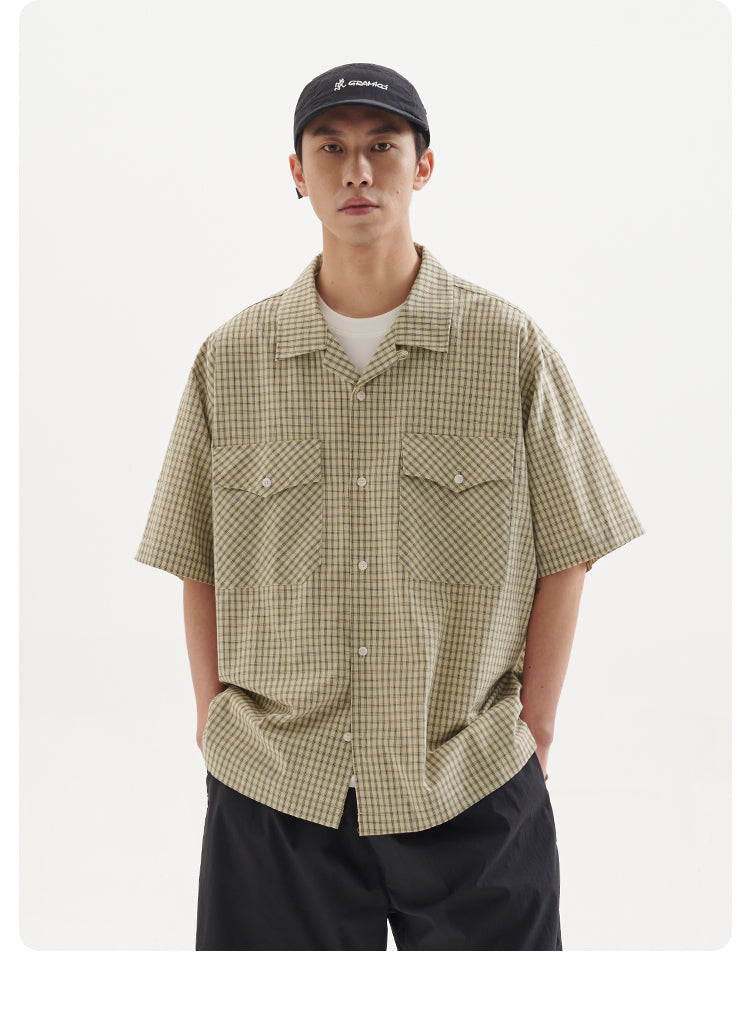 [Delivery within 1 week] BUTTBILL double pocket check shirt B4064