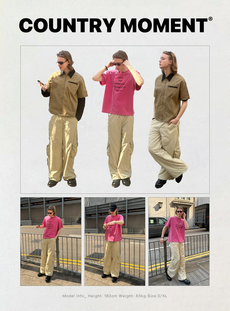 [Delivery within 1 week] CountryMoment Multi-pocket Nylon Pants B4145