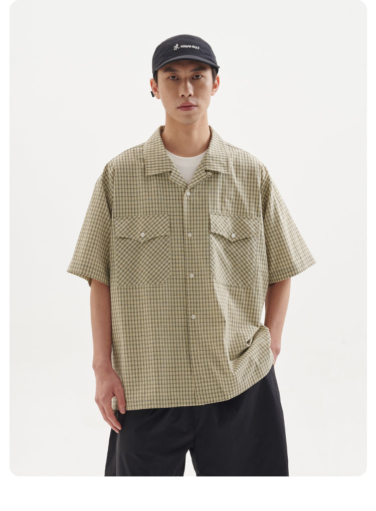 [Delivery within 1 week] BUTTBILL double pocket check shirt B4064