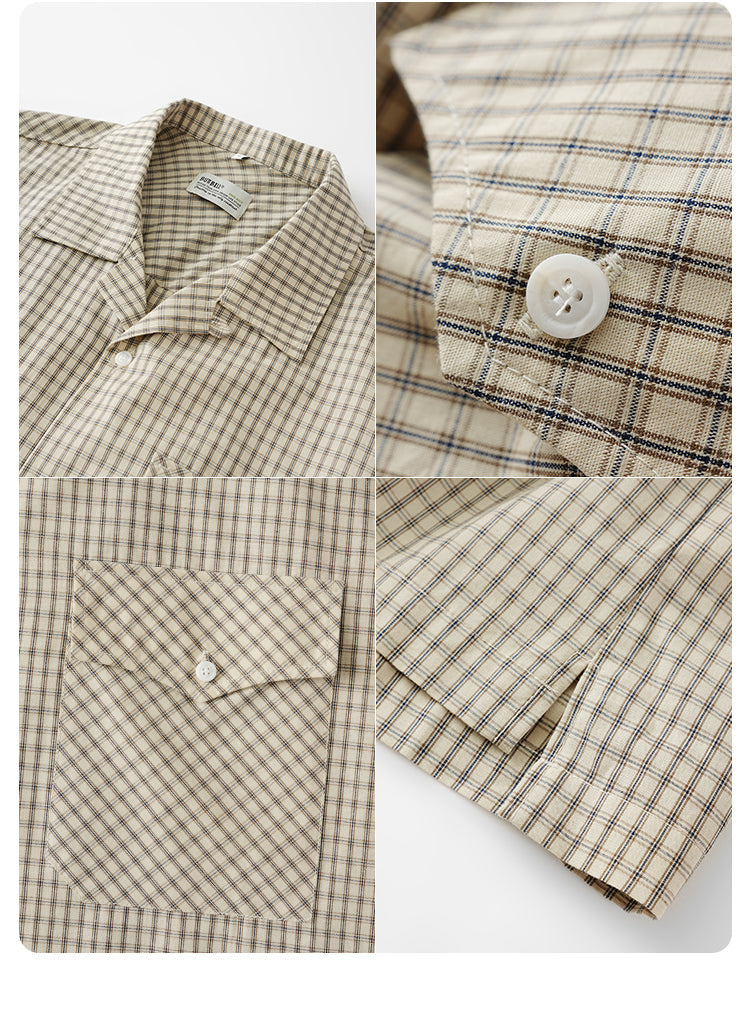 [Delivery within 1 week] BUTTBILL double pocket check shirt B4064