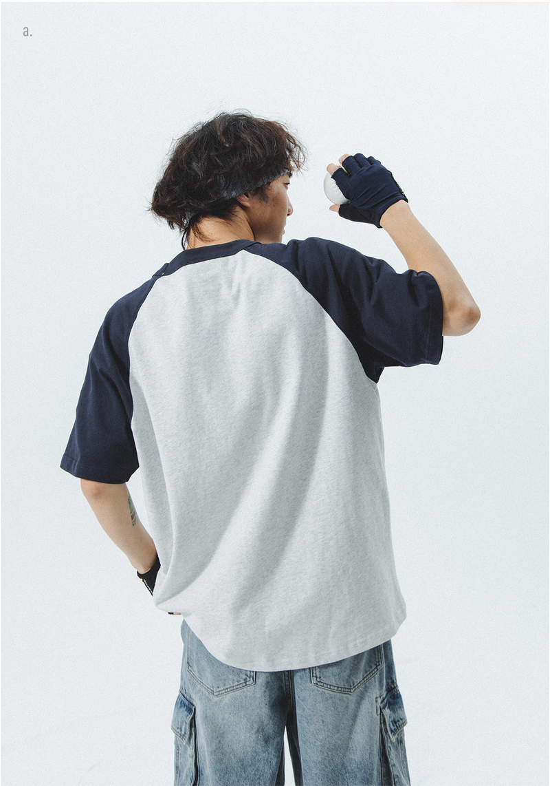NOTHOMMEBLUE Relaxed Fit Raglan Sleeve T-Shirt B1772