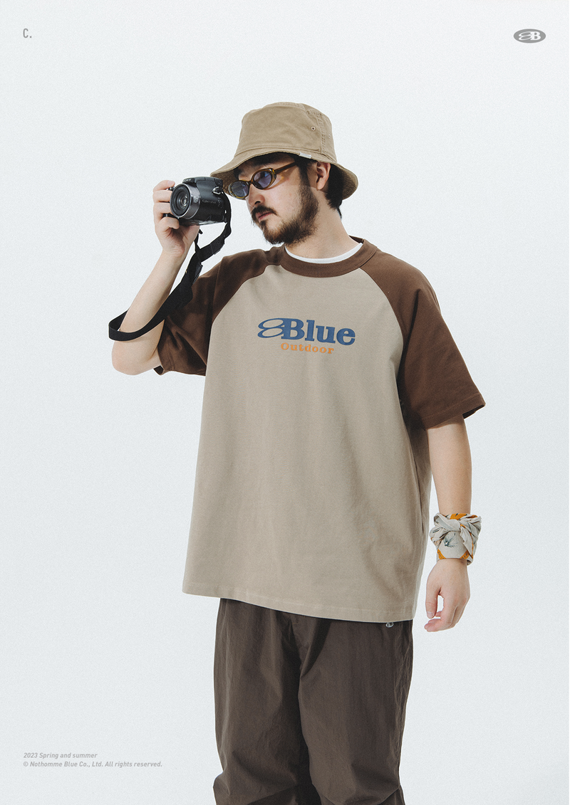 NOTHOMMEBLUE Relaxed Fit Raglan Sleeve T-Shirt B1772